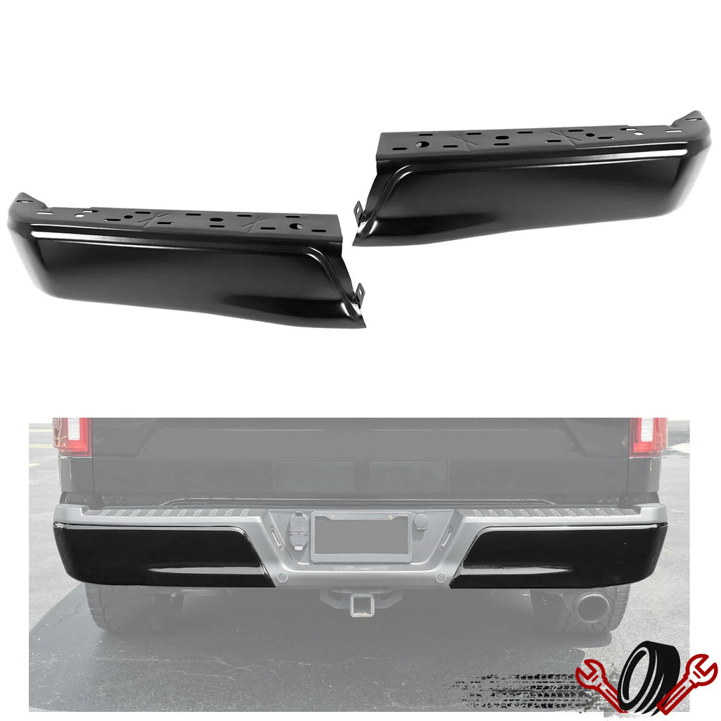 Pair Rear Bumper End Caps for Ford F150 (2015–2020)