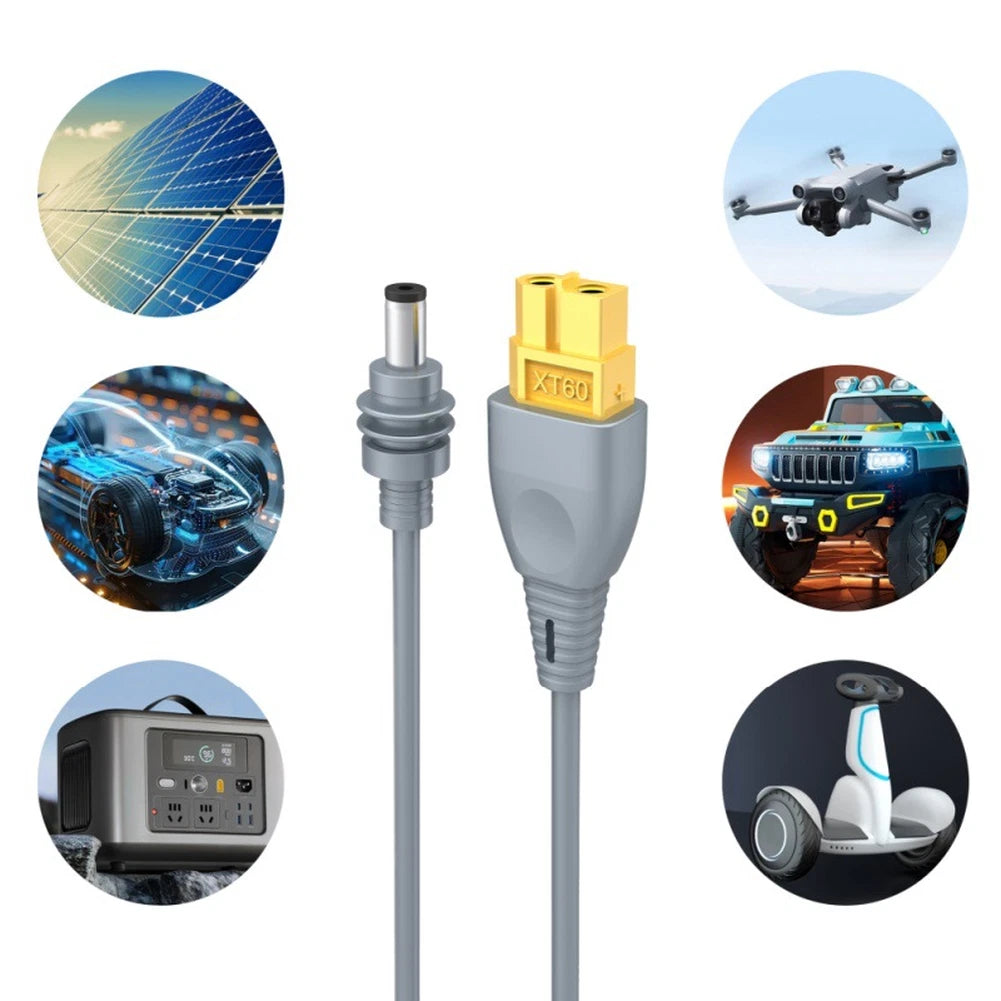 3 Meter Power Line for RC Boats Drones with XT60 Male to DC Male Connector
