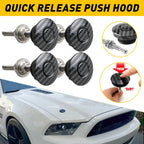 Set of 4 Push Button Quick Release Hood Pins for Car Bumper Latch