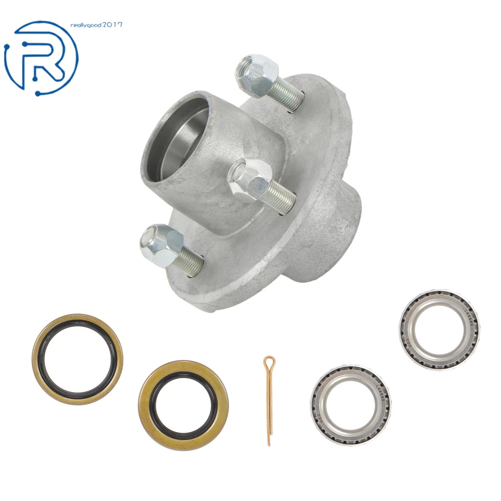 Set of 4 Galvanized Trailer Hub Bearings for 2000 lbs Axle (1" or 1-1/16")