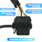 4 Way Flat Trailer Wiring Harness Plug for Nissan Frontier Xterra Pathfinder (2005–2022)