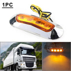 Set of 4 LED Side Clearance Marker Lights for Truck Trailer Pickup (12V 24V)