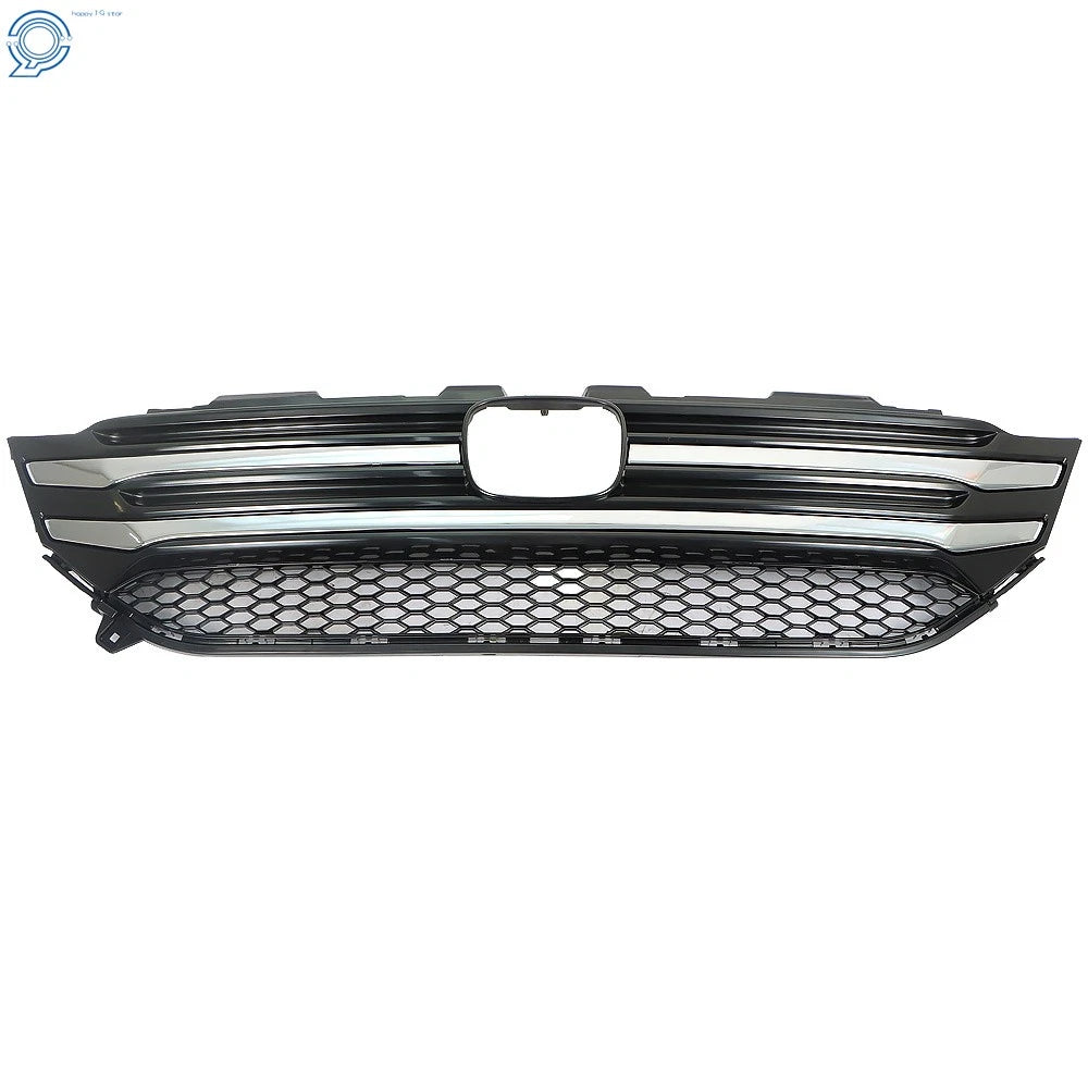 Front Upper Grille Assembly with Chrome Trim for Honda Pilot (2016-2018)