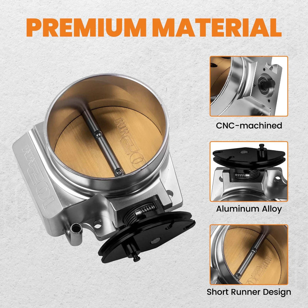 102mm Intake Throttle Body for GM LS1 LS2 LS3 LS6 LSX (2001–2023)