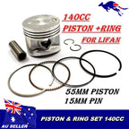 Piston Rings Cylinder Head Kit for Lifan 140cc ATV Quad