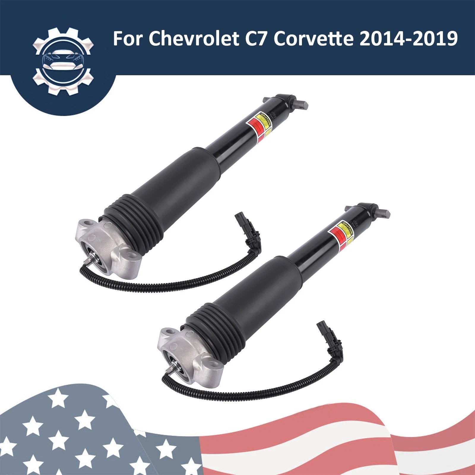 2X Front Shock Absorber Struts with Electric for Chevy Corvette (2014-2019)