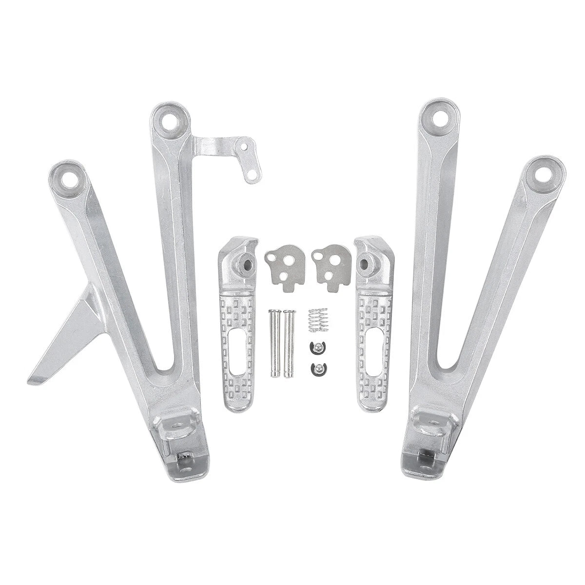 Set of 2 Passenger Footrests Footpegs Bracket for Honda CBR1000RR (2004–2007)