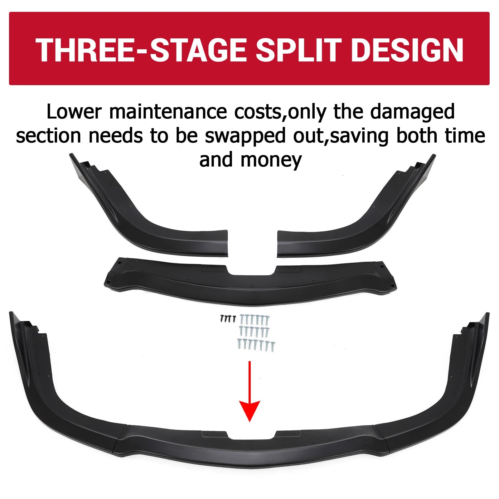 Front Bumper Lip Spoiler Splitter for Subaru Impreza WRX STI (2006-2007)