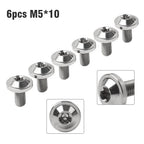 Set of 6 Titanium M5 Truss Torx Bolts M5x10mm for Motorcycle