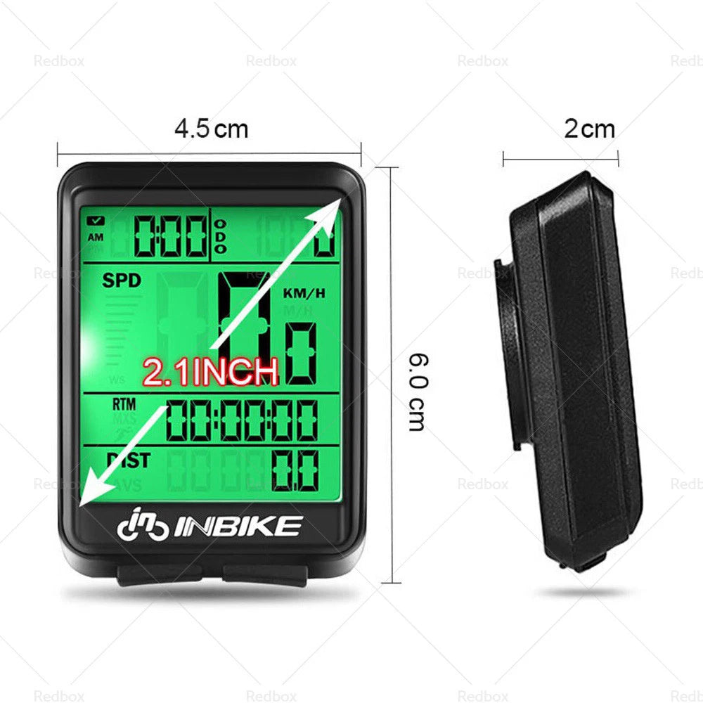 Wireless LCD Cycle Speedometer Odometer for Bicycle (Waterproof)
