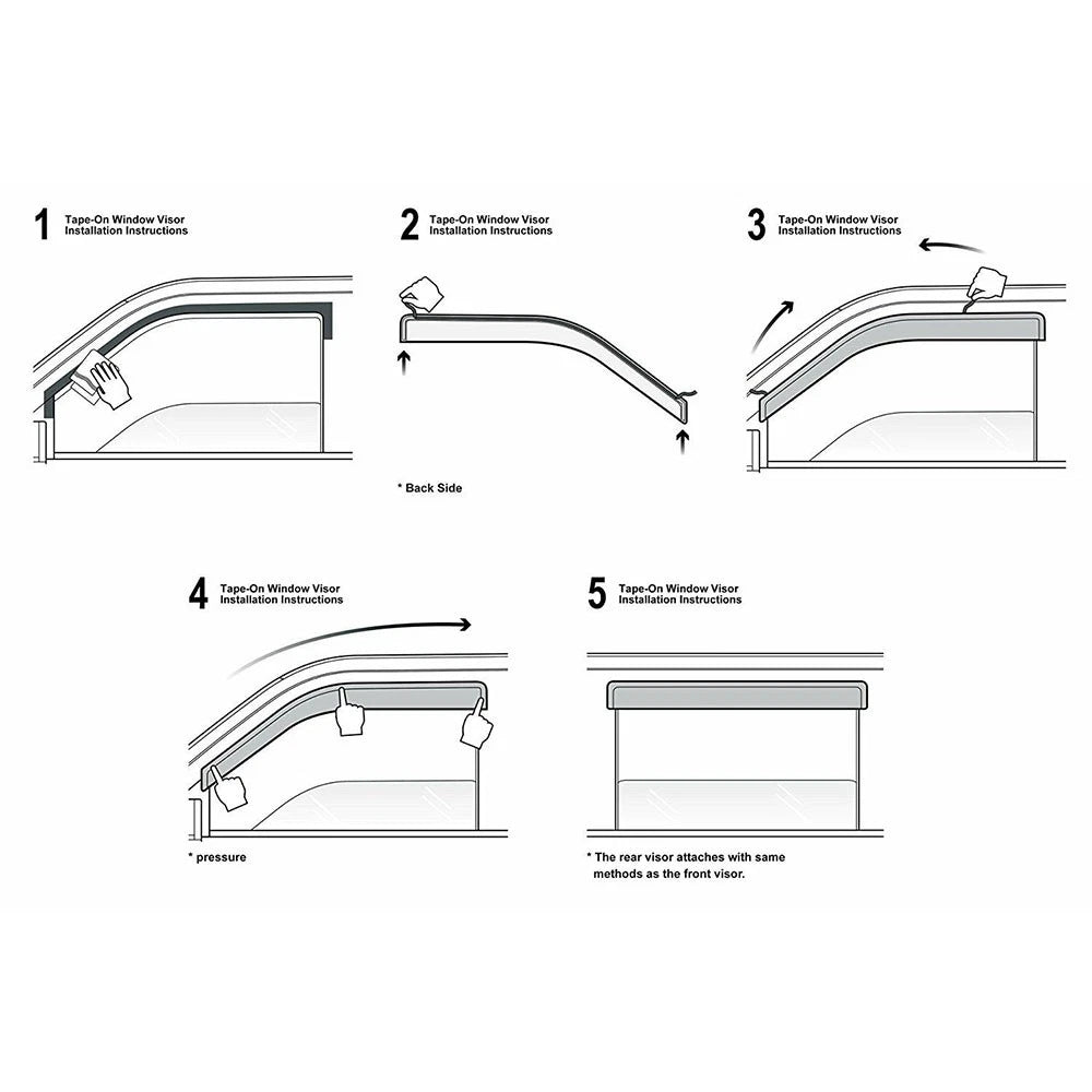 Mugen Style Window Vent Visor Rain Guard for Honda Accord Sedan (2008–2012)
