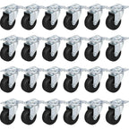 Set of 24 Heavy Duty 2" Swivel Caster Wheels with Rubber Base
