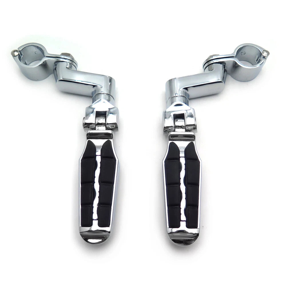 1.25" Highway Radical Tombstone Offset Mount Clamp Foot Peg for Harley Sportster