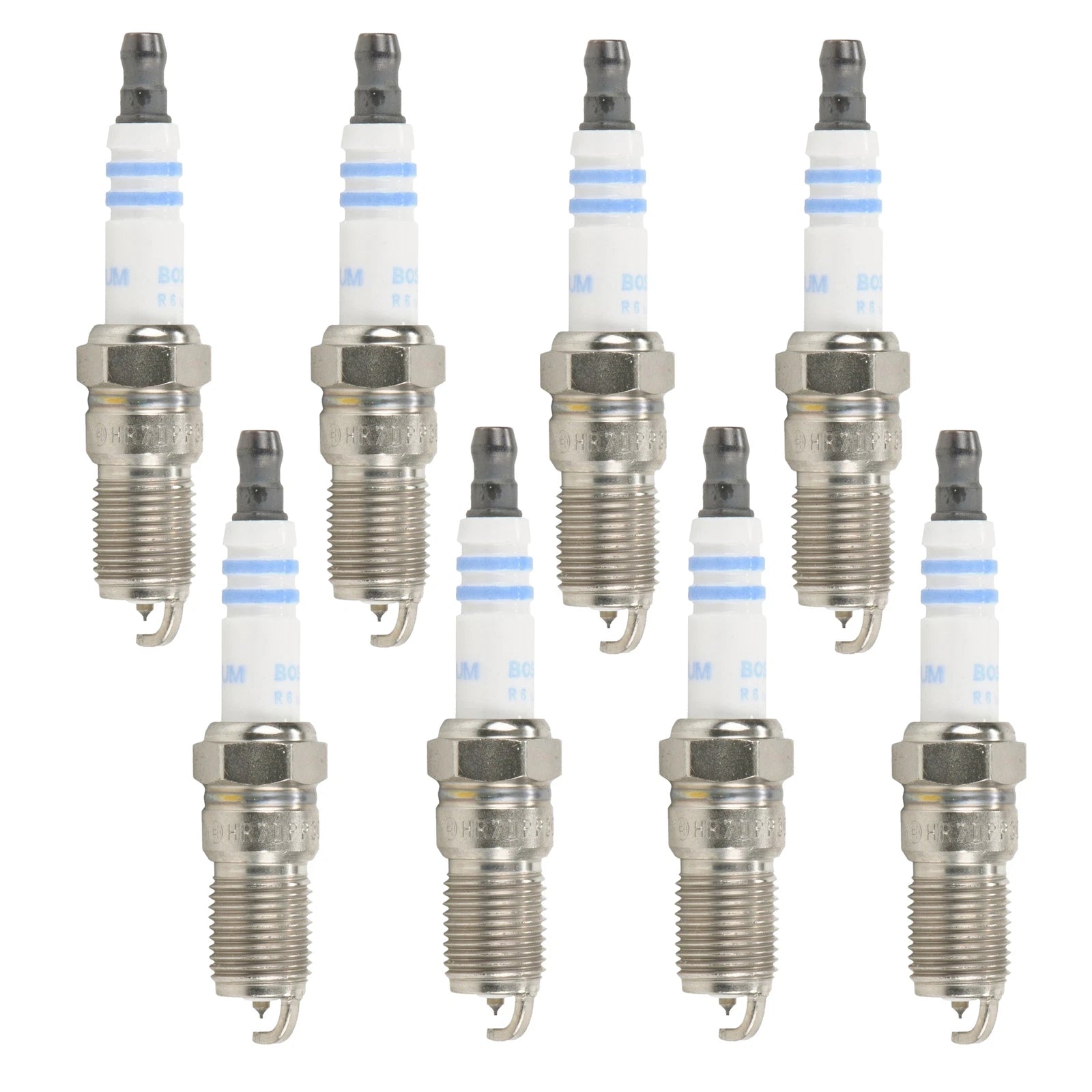 Set of 8 Platinum Spark Plugs for Cadillac DeVille, Ford E-150 (Bosch 6710)