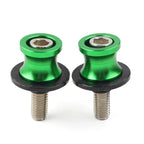 10MM Swingarm Spools Slider Screws for KAWASAKI ZX6R (1998-2011) Green CNC