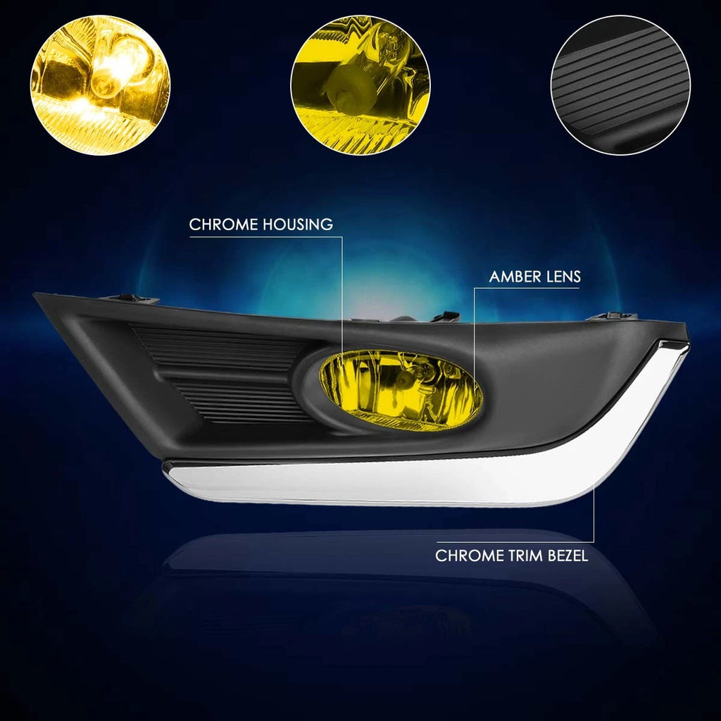 Fog Lights with Chrome Bezel & Switch for Honda CR-V (2017–2018)