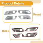 Interior Door Handle Bowl Cover Trim for Toyota Crown (2023–2024) Silver Tone