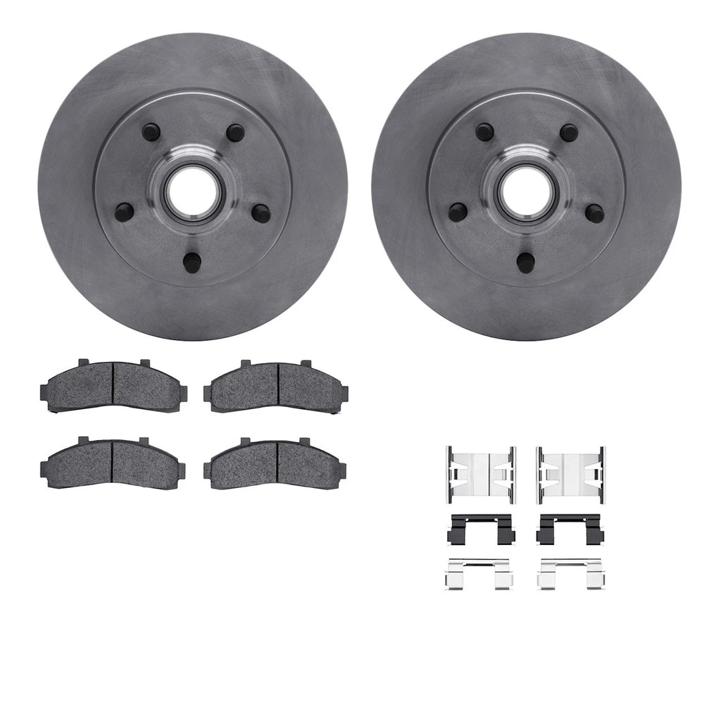 Set of 2 Brake Disc and Pad Kits for Pickup