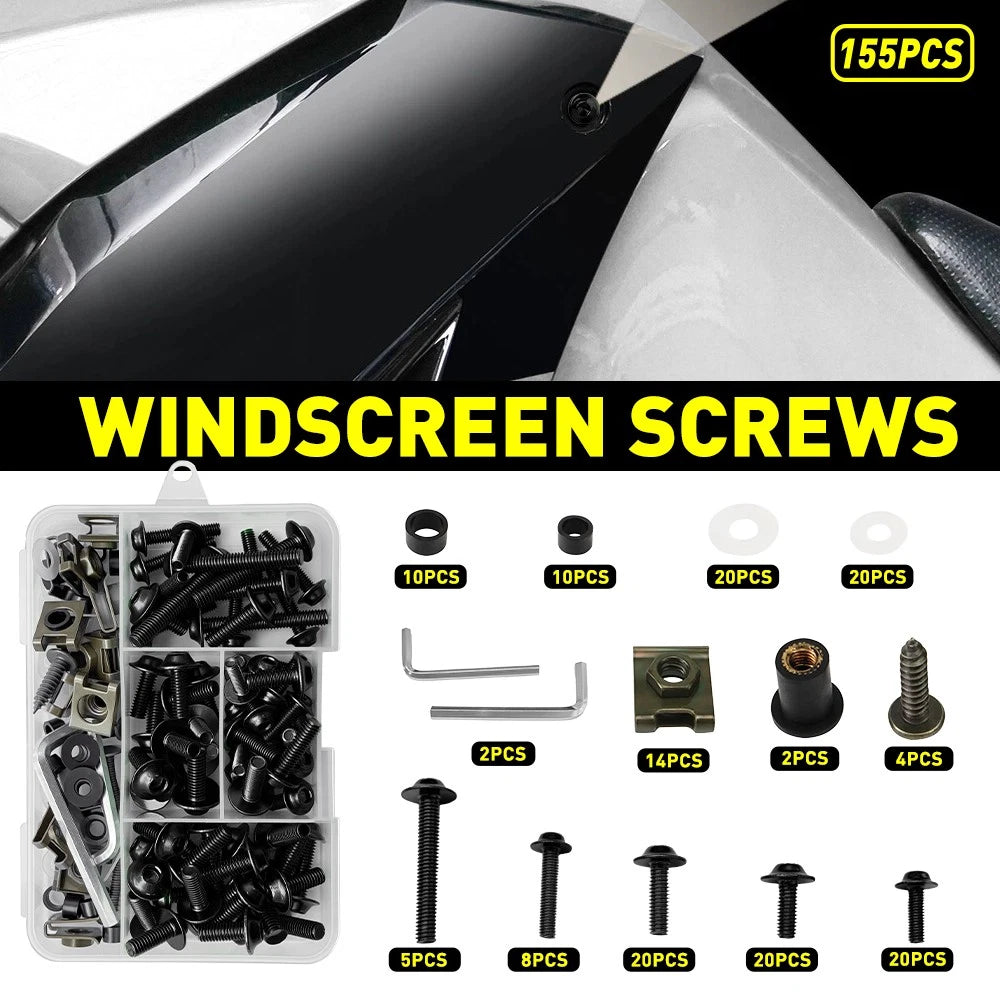 155pcs Motorcycle Fairing Bolts Kit for Honda CBR600RR CBR1000RR (2003–2023)