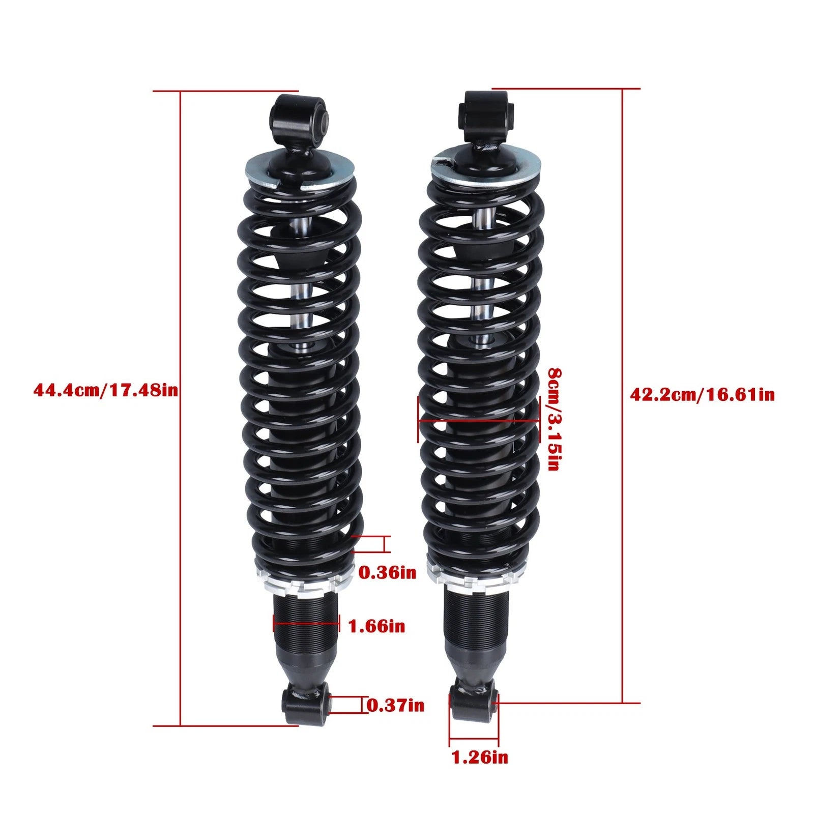 Set of 2 Front Shocks for Yamaha Rhino 700 (2008–2013) ATV