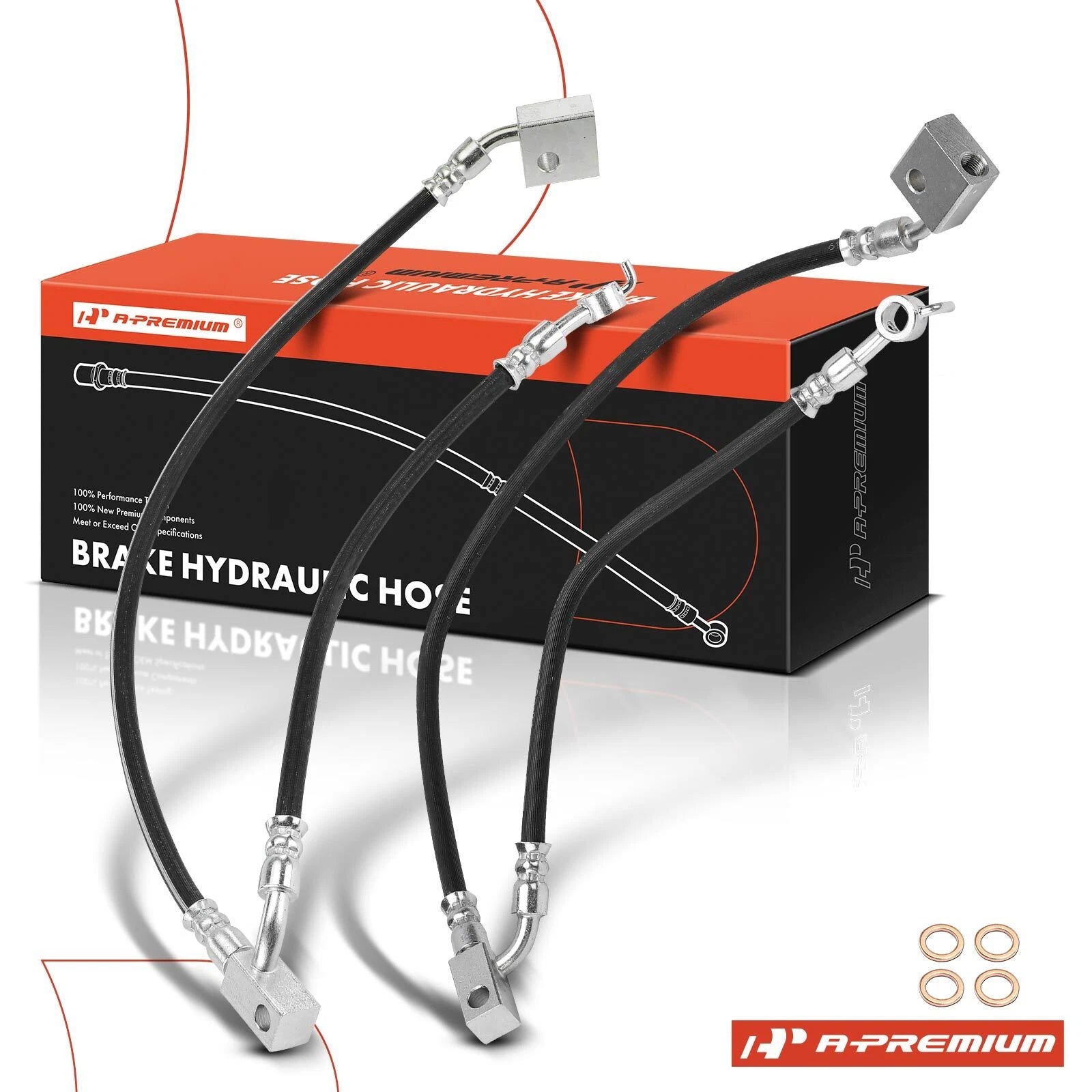 2X Front Brake Hydraulic Hose for Nissan Titan XD (2017–2023)