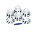 Chrome Semi Truck Front Rear Axle Covers with Hubcaps and Lug Nuts for 33mm