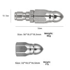 Stainless Steel Water Nozzle Set of 2 for Quick Connect (1 Front, 1 Rear)