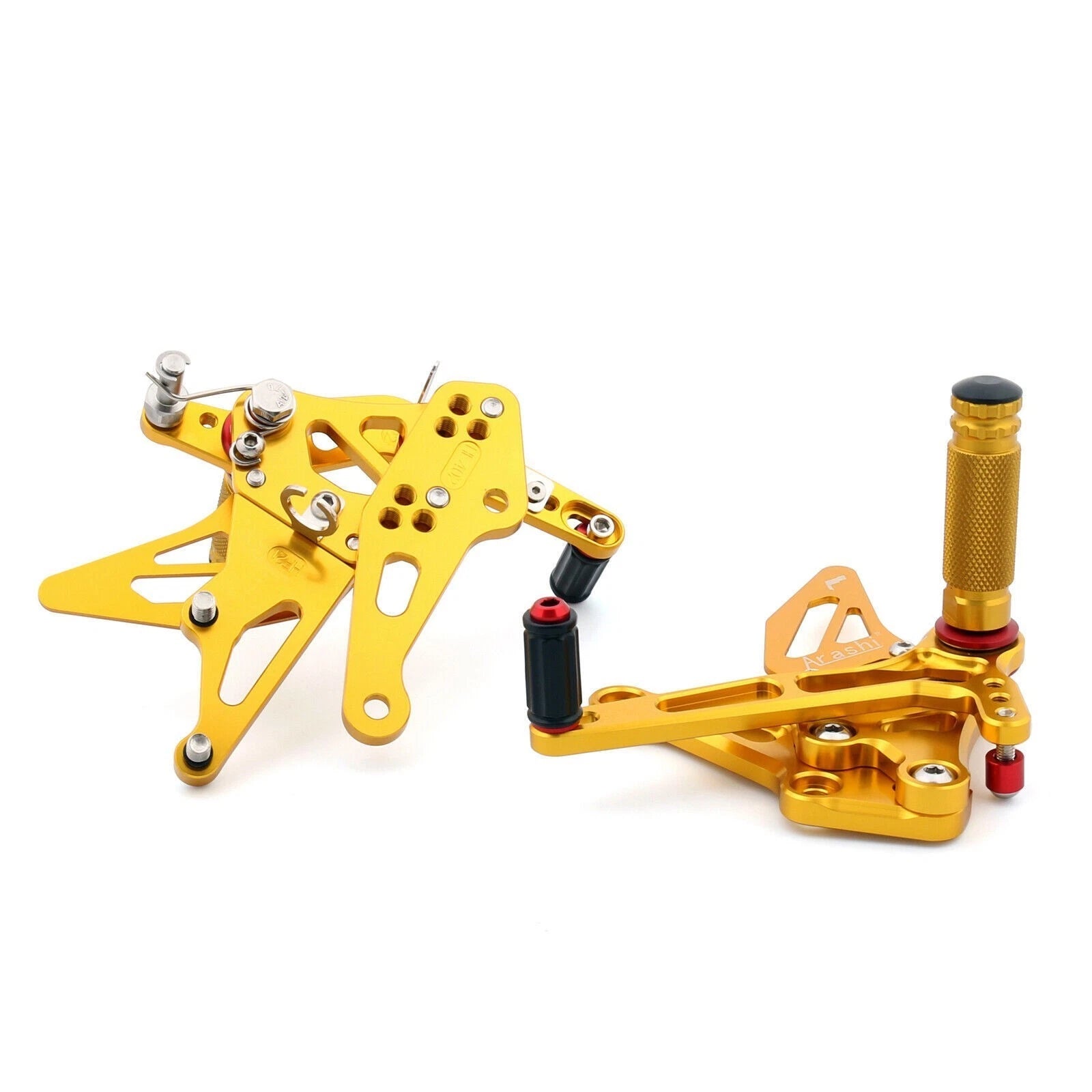 CNC Adjustable Rearsets Rear Set Foot Pegs for Kawasaki Ninja Z1000 (2017) Gold