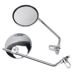 Pair of 4" Chrome Clamp-On Mirrors for Honda Chopper Bobber (Vintage)