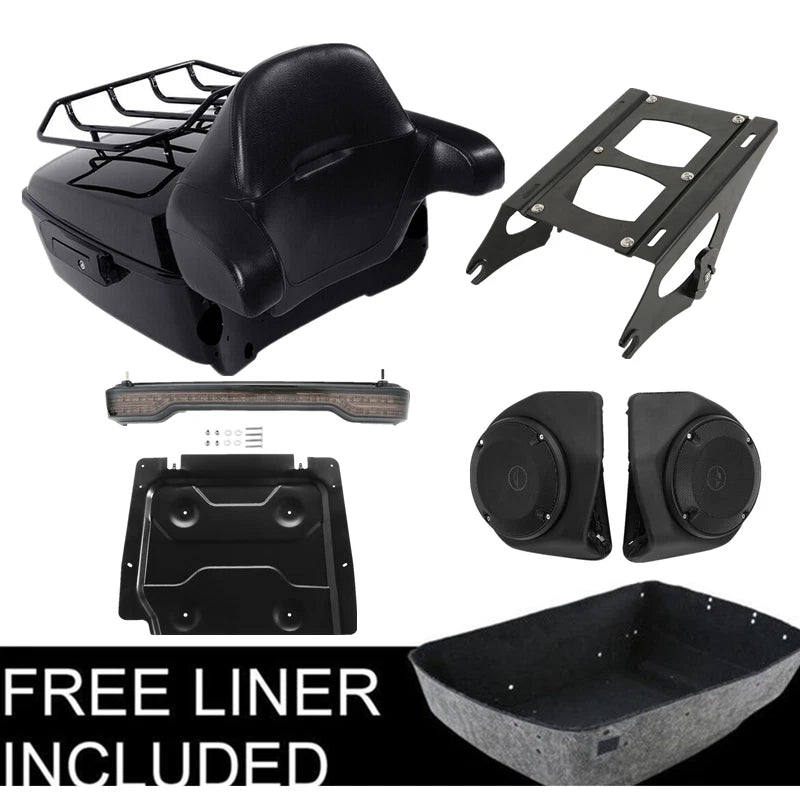 Trunk Pad Tail Light Speakers Plate for Harley Touring Glide (2014–2023)