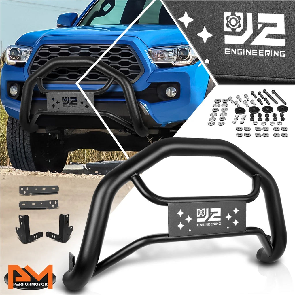 J2 Carbon Steel Bull Bar Front Bumper Brush Guard for Toyota Tacoma (2005–2022)
