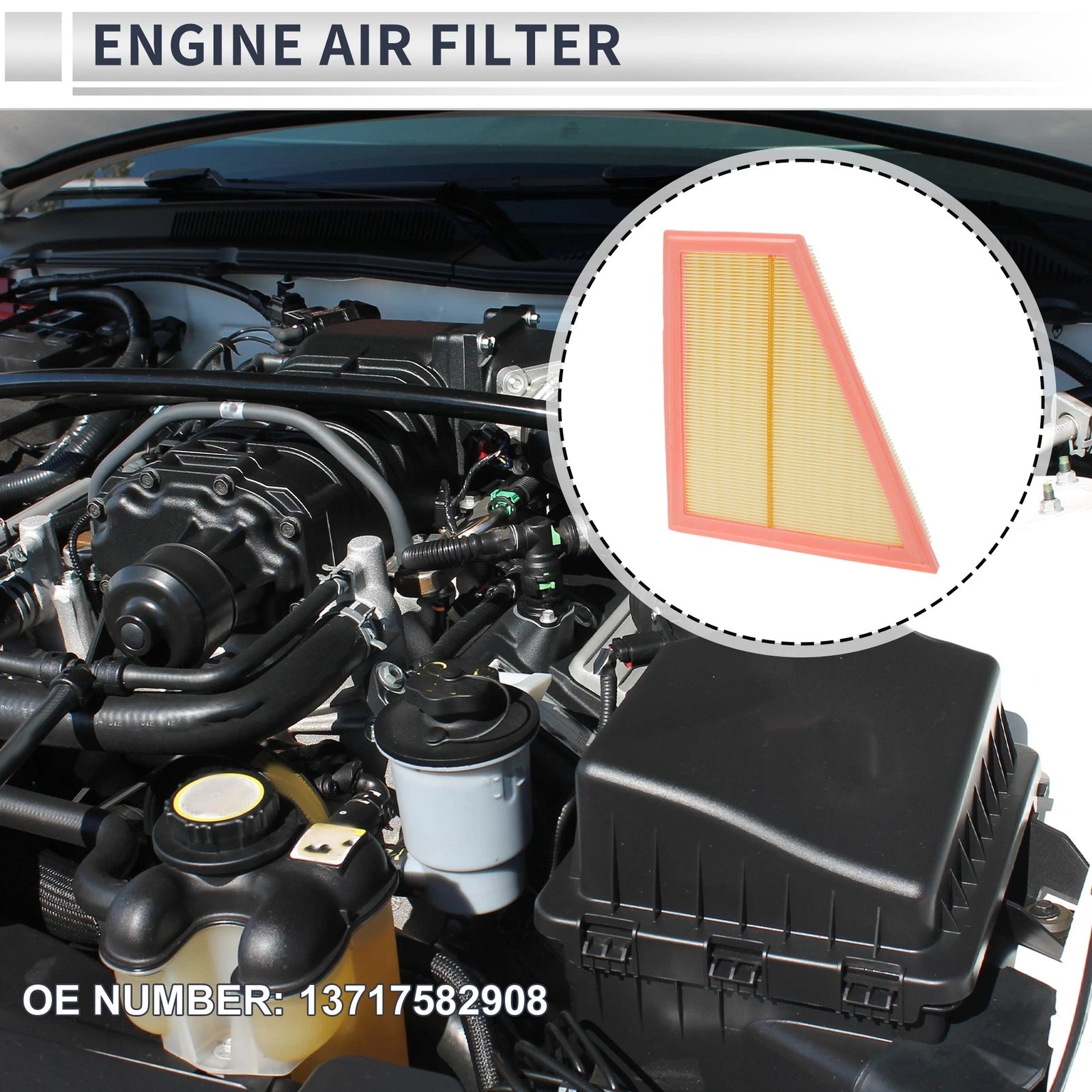 Car Engine Air Filter No. 13717582908 for BMW X1 2.0L (2012–2015)