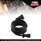 7 Way 7 Pin Trailer Extension Cord for Trailers (12FT)