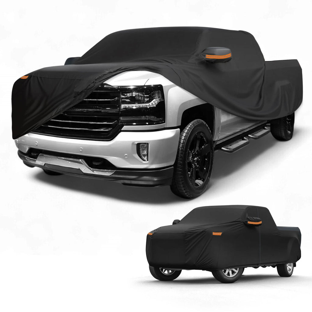 Waterproof Car Cover for Chevy Silverado (190T-PU, Black)