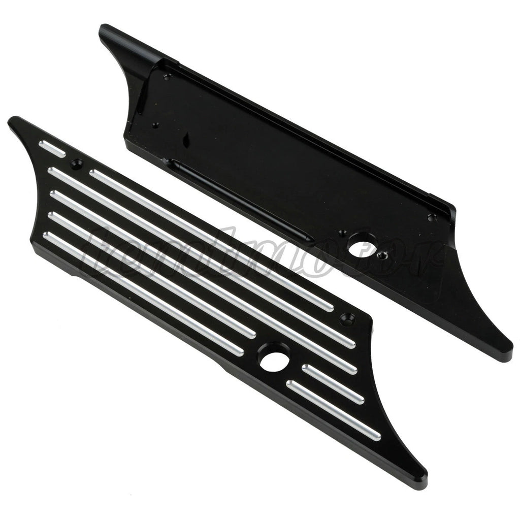 Black Hard Saddlebag Latch Cover for Harley Road King Street Electra Glide (1993–2013)