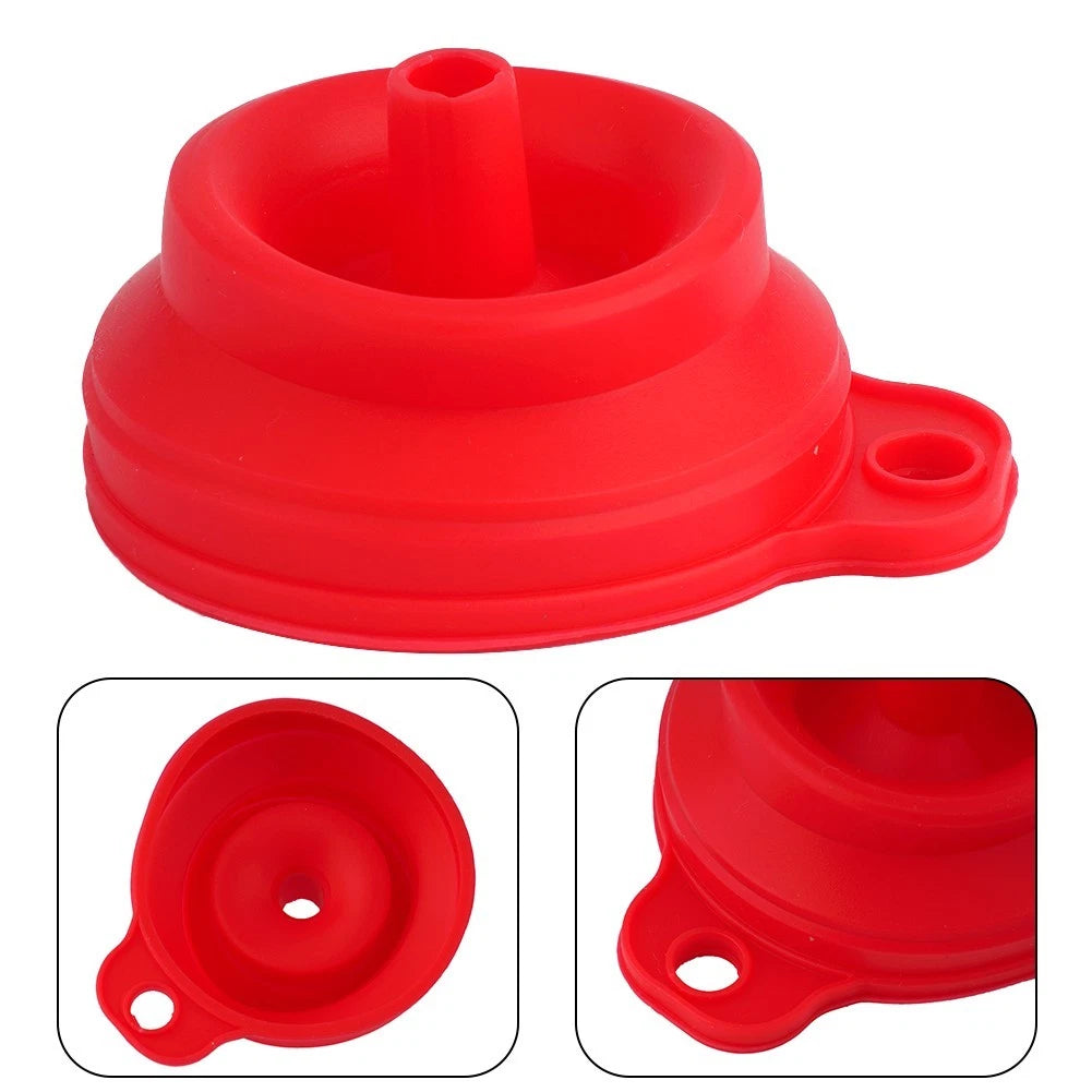 Collapsible Silicone Car Funnel for Oil - Space Saving Design