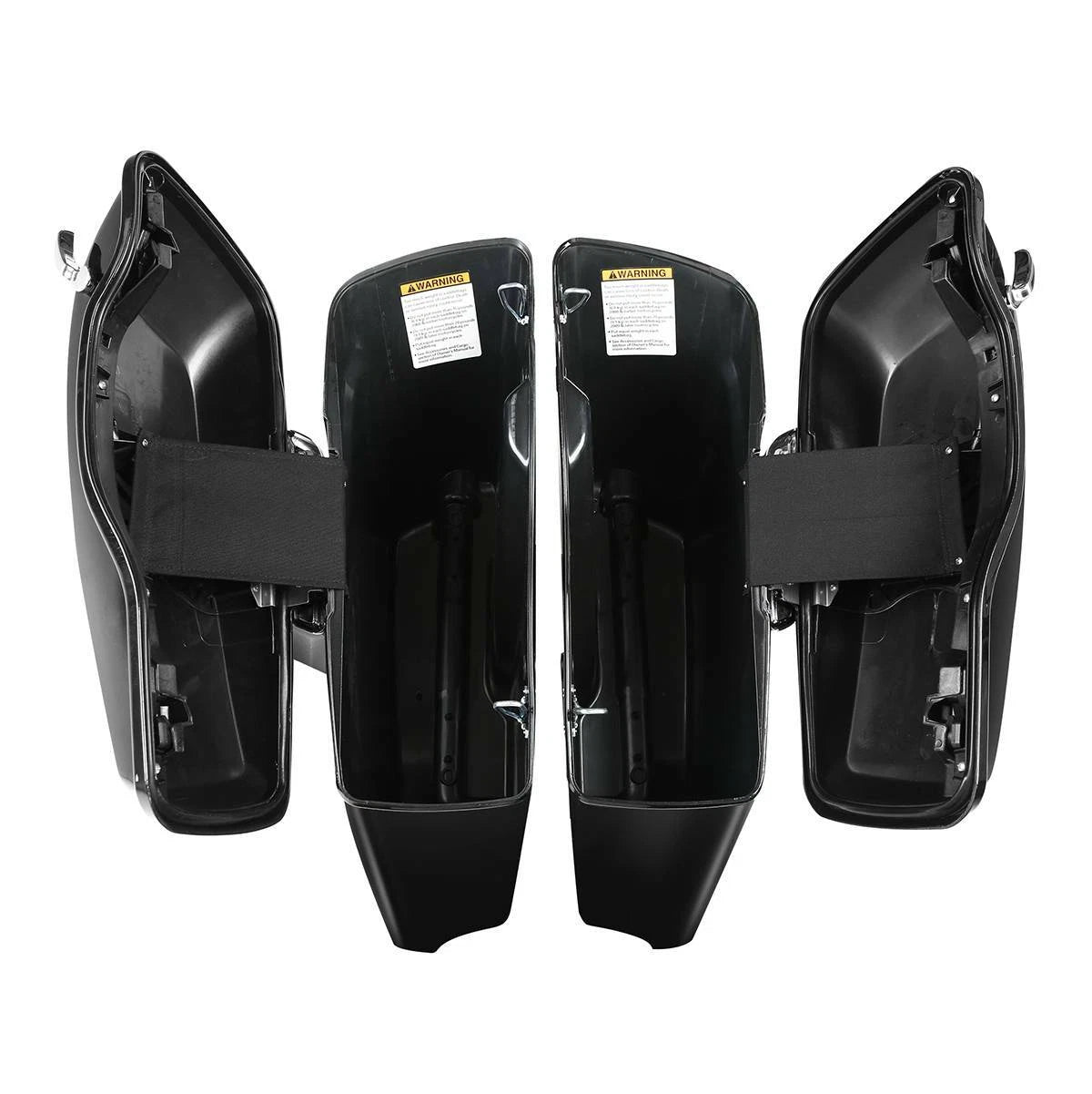 4" Stretched Hard Saddlebags & Brackets for Harley Heritage Softail (1984–2017)