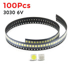 100x 3030 6V LED Lamp Beads for TV Backlight Strip Repair