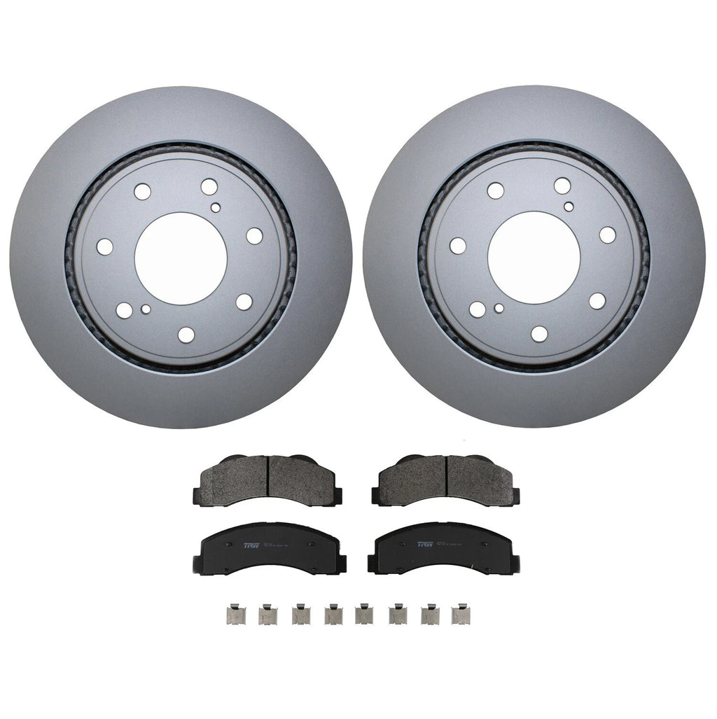 Front Brake Kit 350mm Disc Rotors TRW Pro Metallic Pad for Ford F-150 (2015–2023)