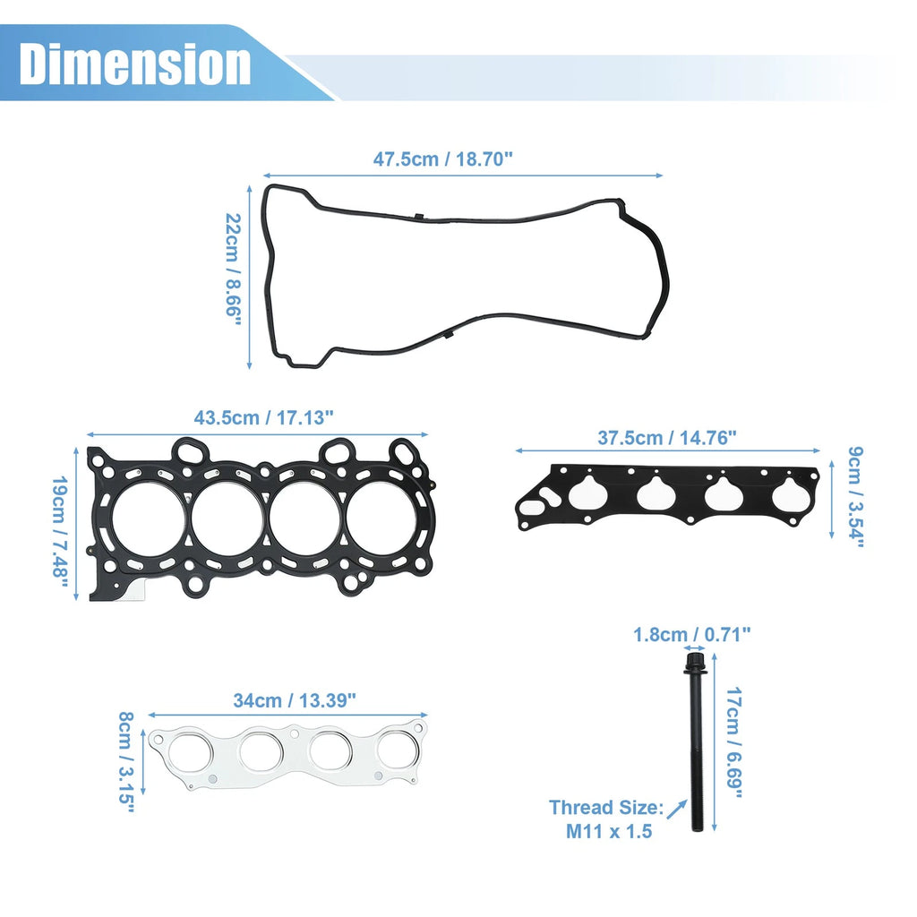 Set of 4 Engine Cylinder Head Gasket for Honda CR-V (2002–2006)