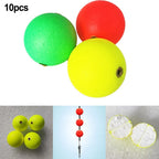 Floating Ball Foam Bobbers for Fishing (Set of 4) - Bright Colors, EVA Foam