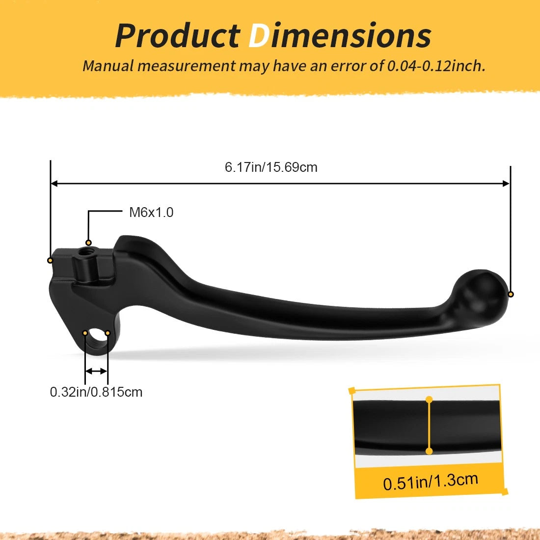 Right Brake Lever 0450691 for Polaris Predator 50 (2004–2007) Outlaw 50 (2008–2019)