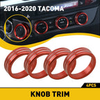 Set of 4 Center Console Switch Knob Decor Covers for Toyota Tacoma (2016–2020)