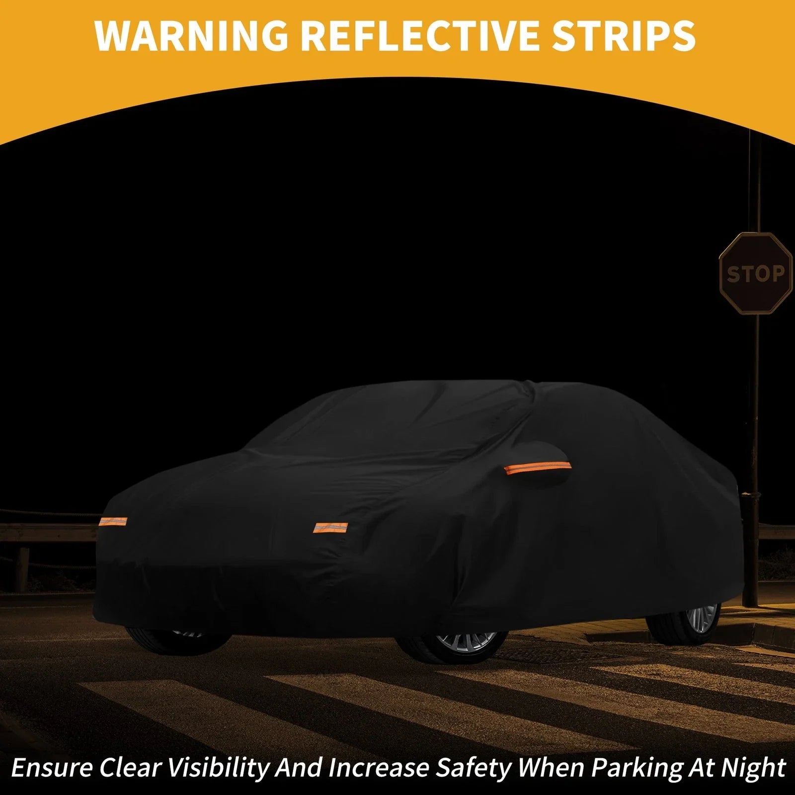 Waterproof All Weather Car Cover for Mercedes-Benz CLA (2013-2024) Black 190T-PU