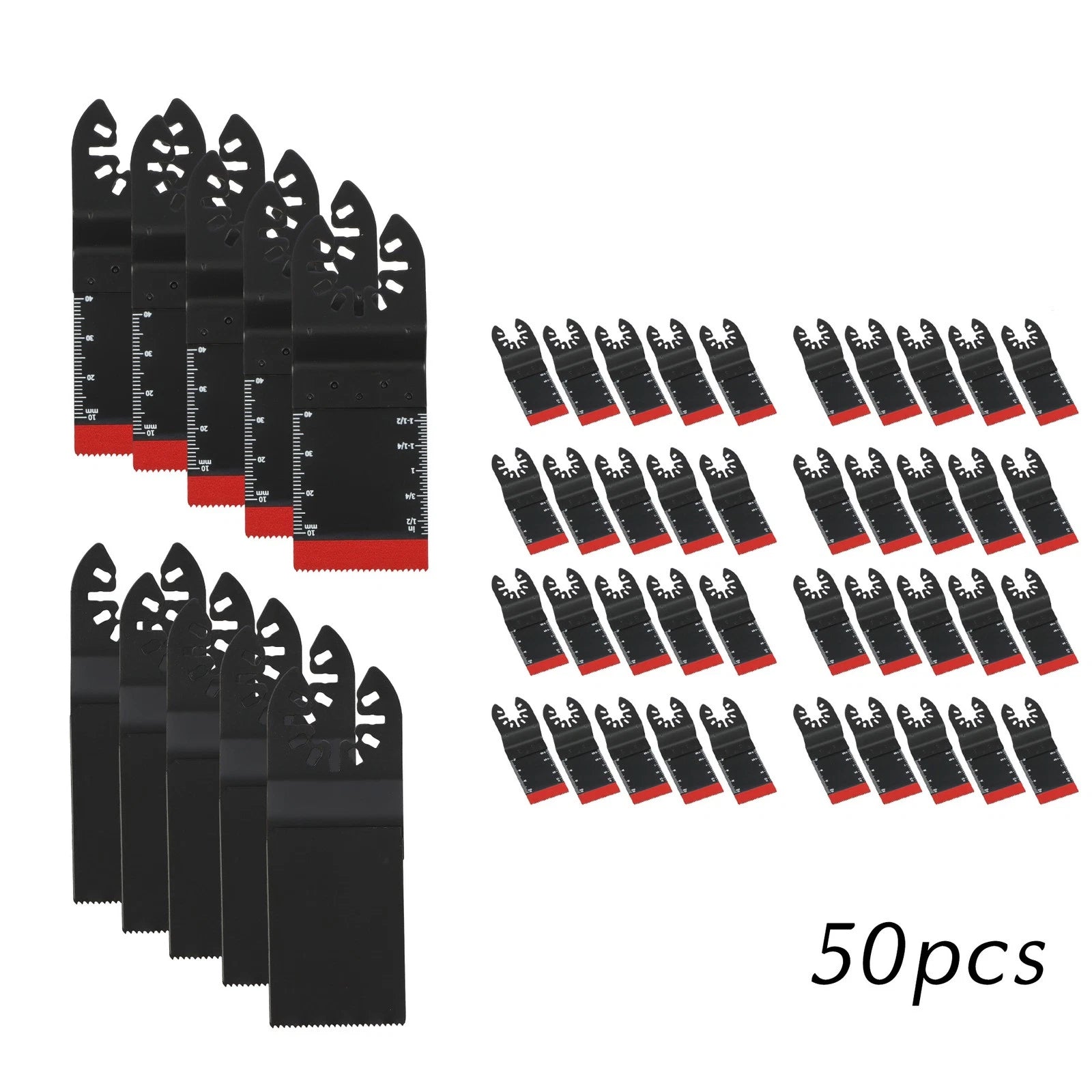 Set of 50 Bi-Metal Oscillating Blades for Multitools