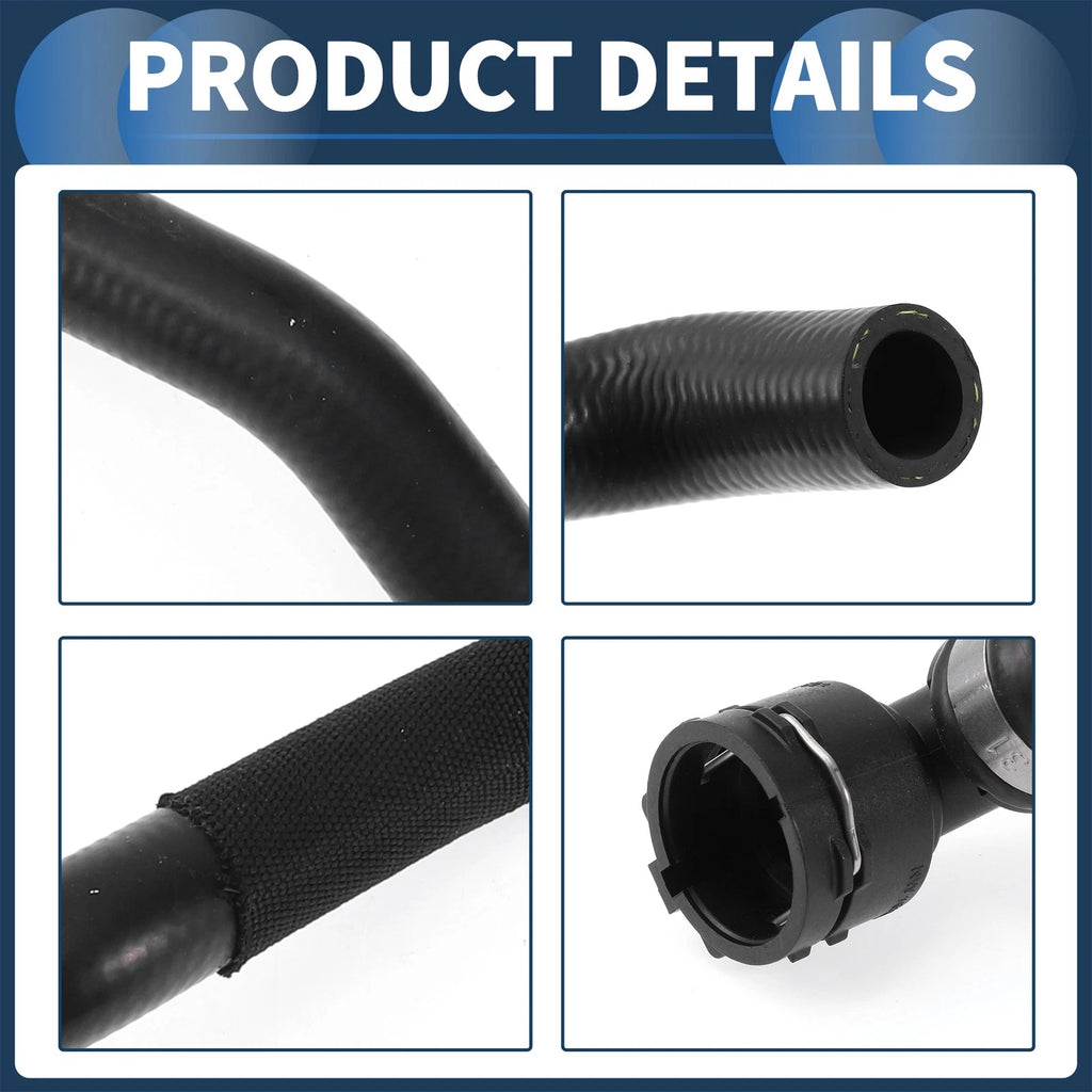Radiator Hose for Audi A4 2.0L L4 (2005–2008) No. 8E1819371T Black