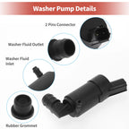 Windshield Washer Pump w/ Grommet for Ford (No.BV6117K624AB)