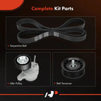 3X Serpentine Belt Drive Component Kit for Mercedes-Benz C450 AMG (2016–2019)