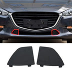 Front Bumper Lower Grille Tow Eye Covers for Mazda 3 (2017-2018)
