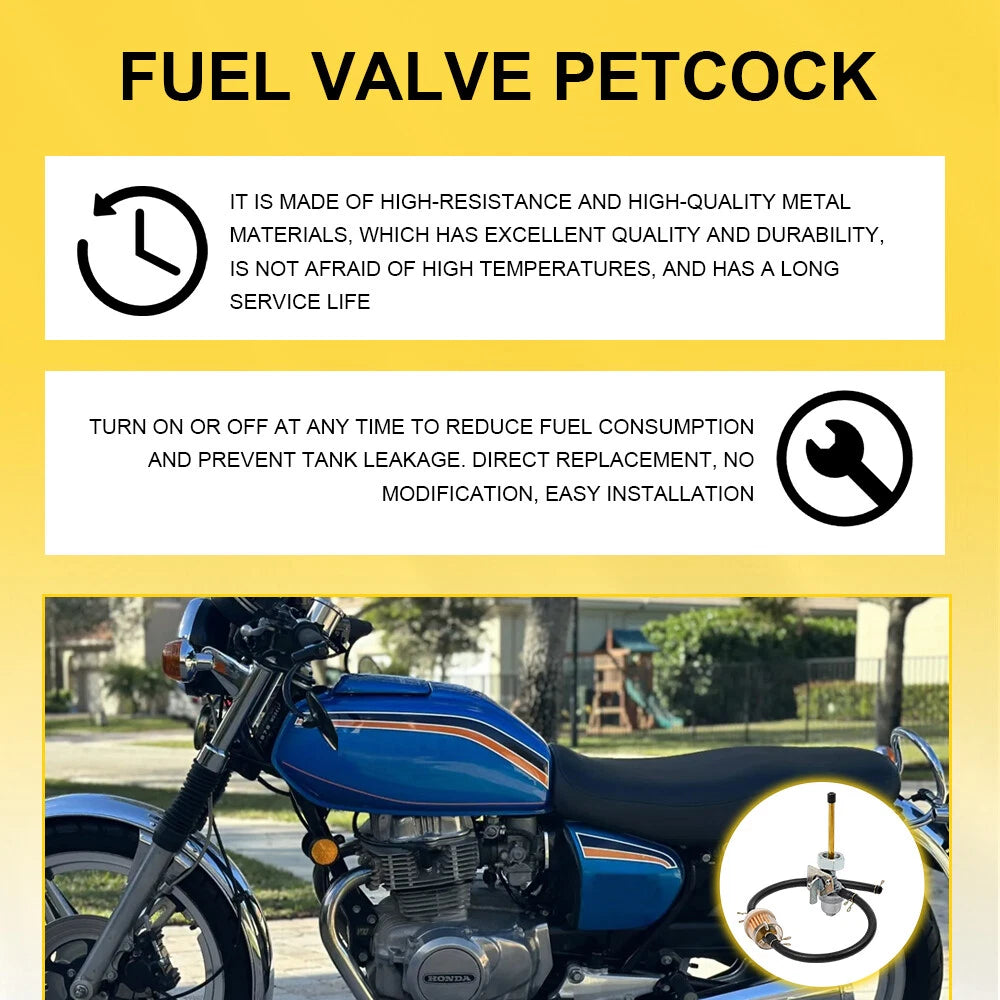 Fuel Petcock Valve Assembly for Honda FourTrax 200 250 300 (1986–2006)